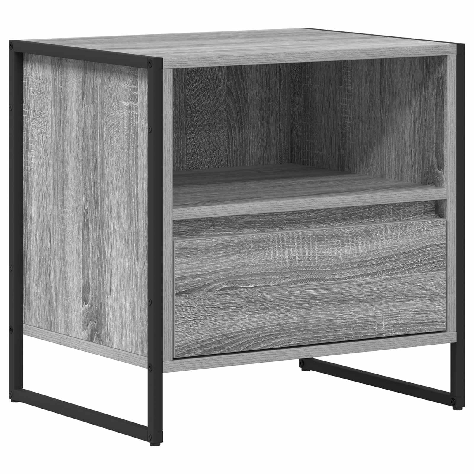 Κομοδίνο με συρτάρι 2 pcs Γκρίζο Σονομα 50 x 39,5 x 50 εκ. - Pakobazaar