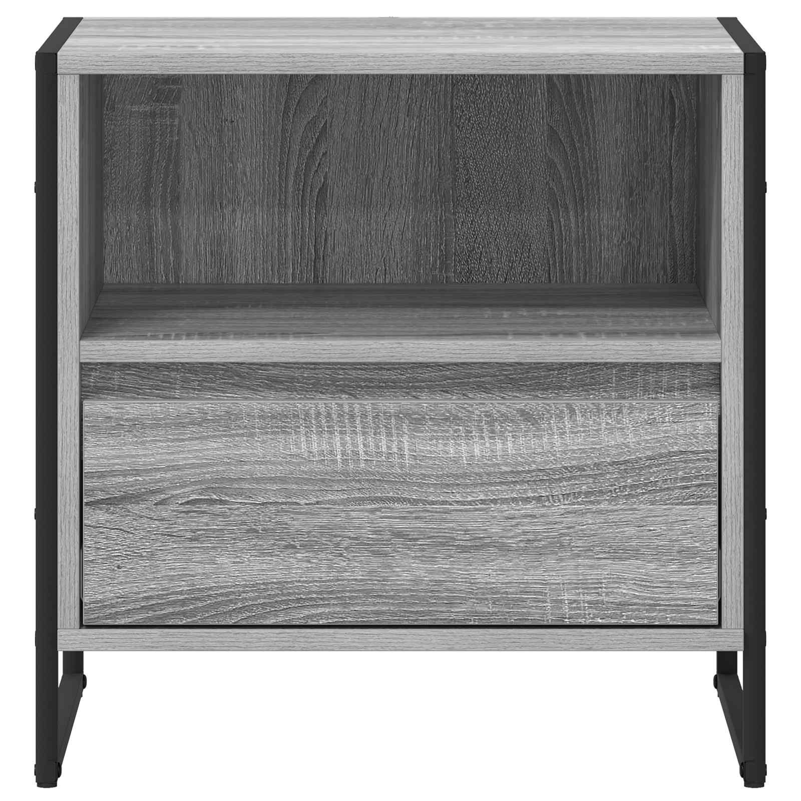 Κομοδίνο με συρτάρι 2 pcs Γκρίζο Σονομα 50 x 39,5 x 50 εκ. - Pakobazaar