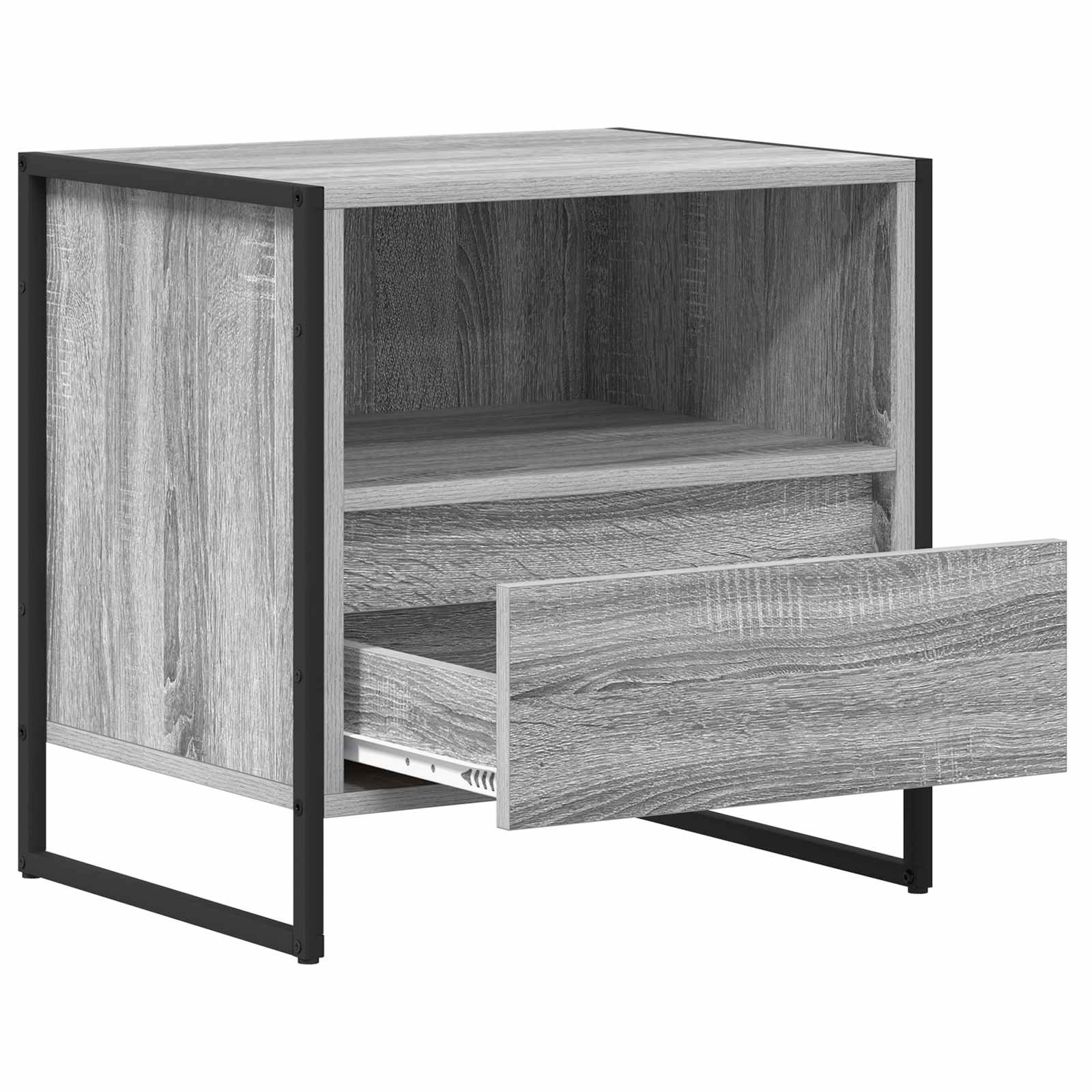 Κομοδίνο με συρτάρι 2 pcs Γκρίζο Σονομα 50 x 39,5 x 50 εκ. - Pakobazaar