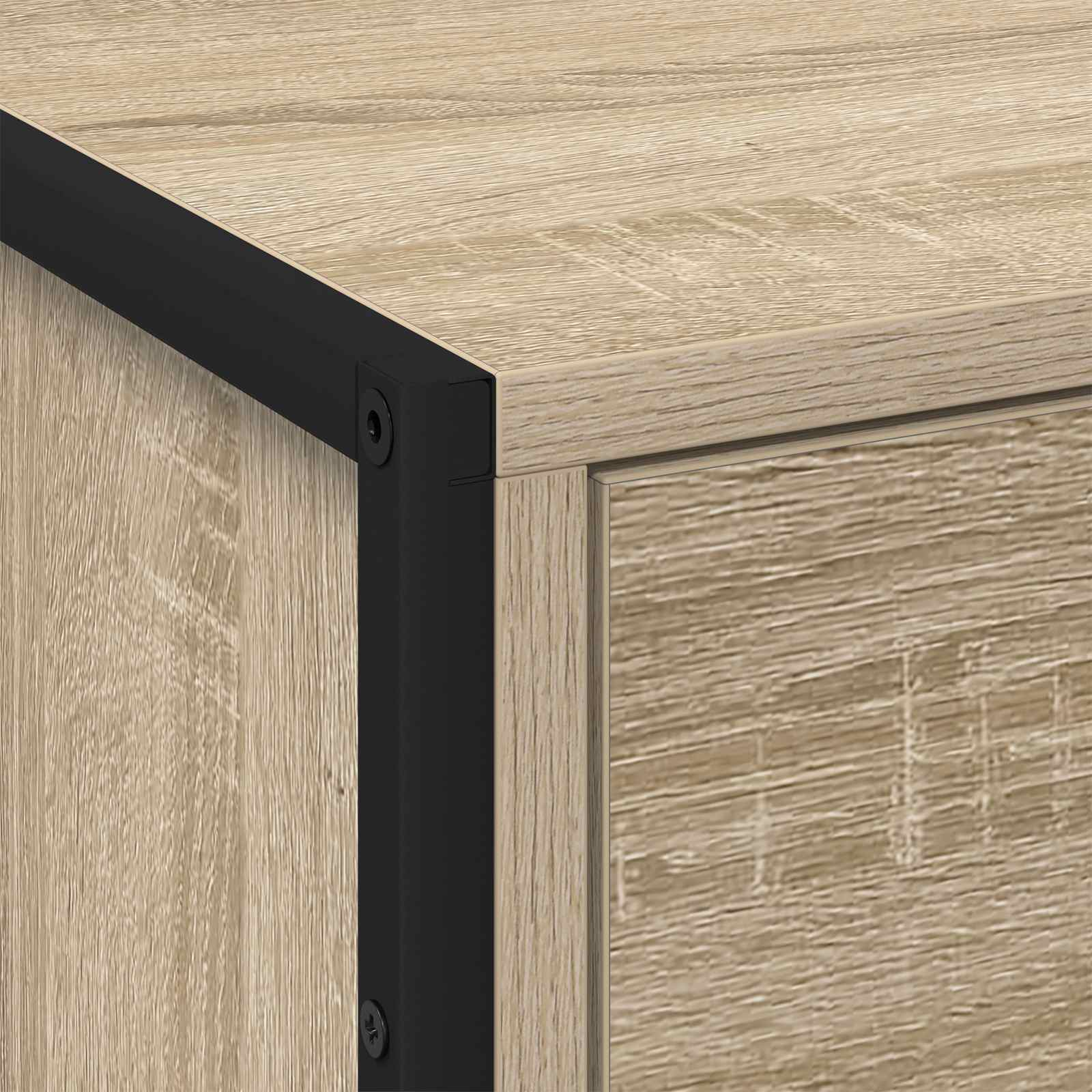 Κομοδίνο 2 pcs Σονόμα 50 x 39.5 x 50 εκ. Επεξεργασμένο ξύλο - Pakobazaar