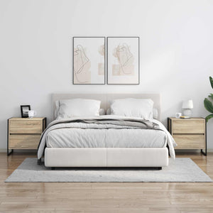 Κομοδίνο 2 pcs Σονόμα 50 x 39.5 x 50 εκ. Επεξεργασμένο ξύλο - Pakobazaar