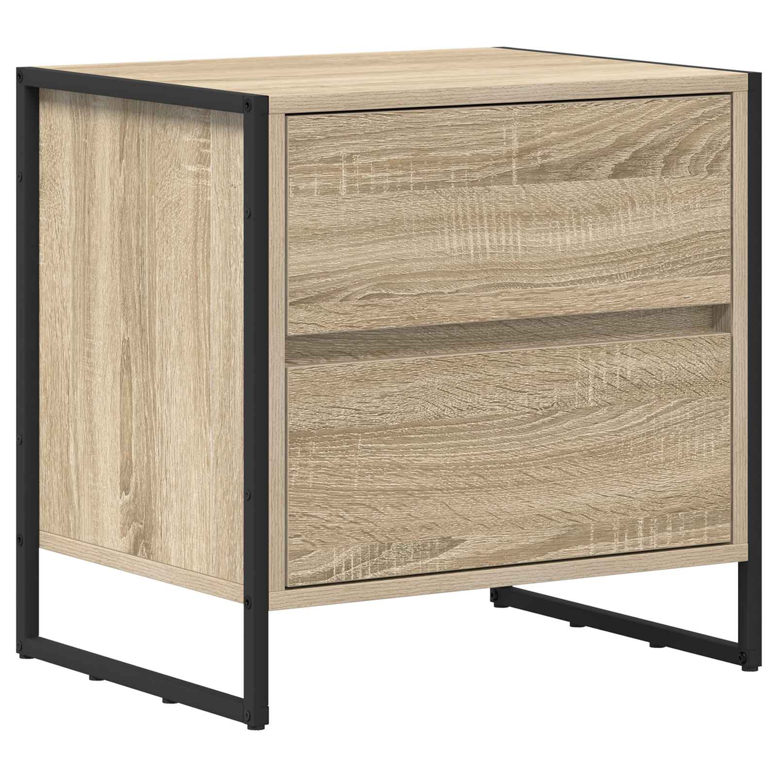 Κομοδίνο 2 pcs Σονόμα 50 x 39.5 x 50 εκ. Επεξεργασμένο ξύλο - Pakobazaar