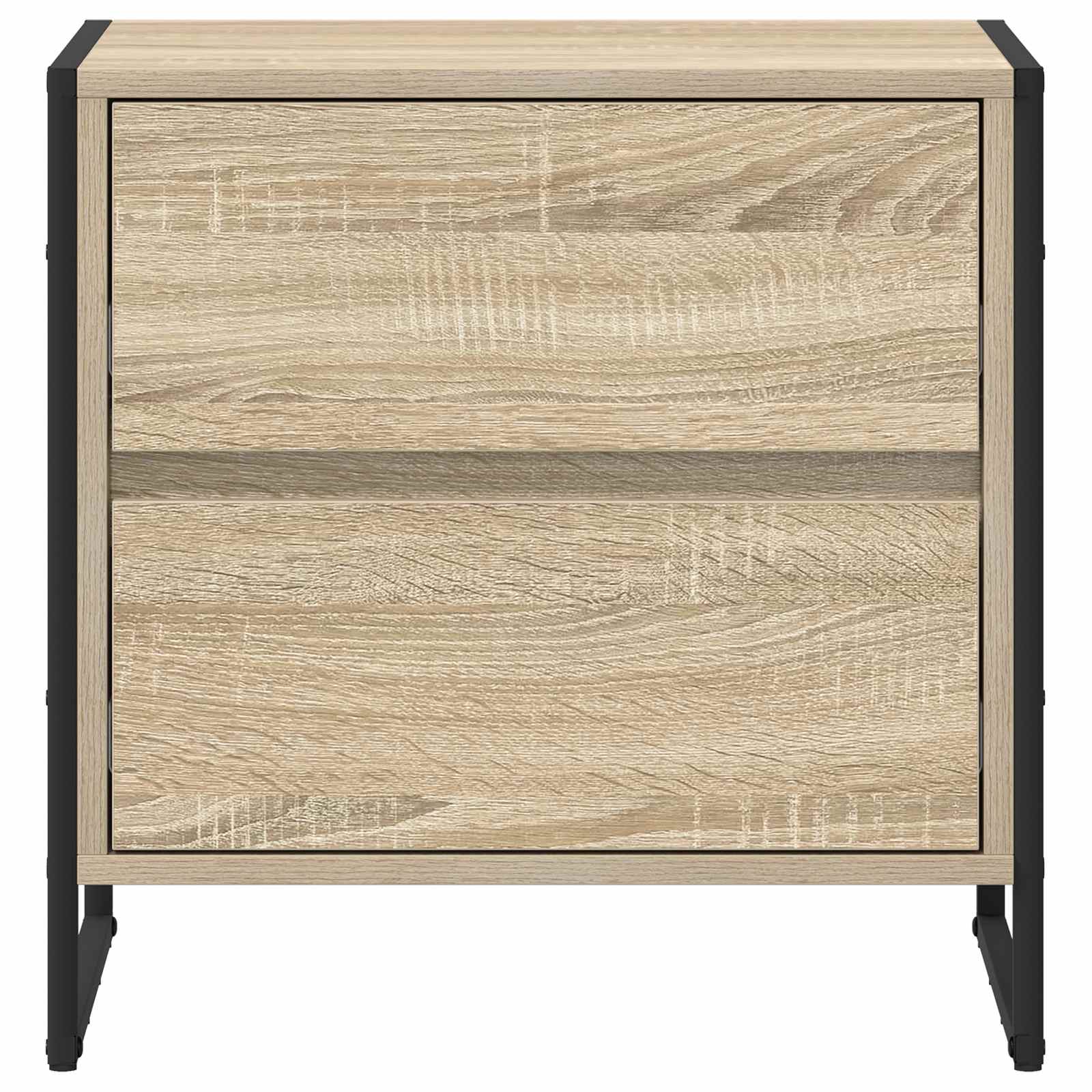 Κομοδίνο 2 pcs Σονόμα 50 x 39.5 x 50 εκ. Επεξεργασμένο ξύλο - Pakobazaar