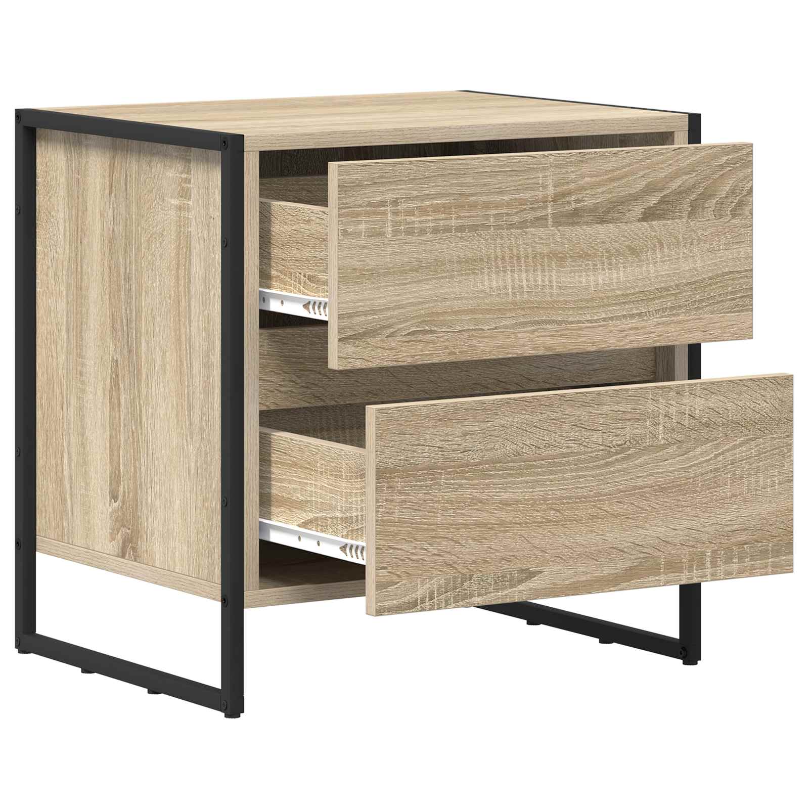 Κομοδίνο 2 pcs Σονόμα 50 x 39.5 x 50 εκ. Επεξεργασμένο ξύλο - Pakobazaar
