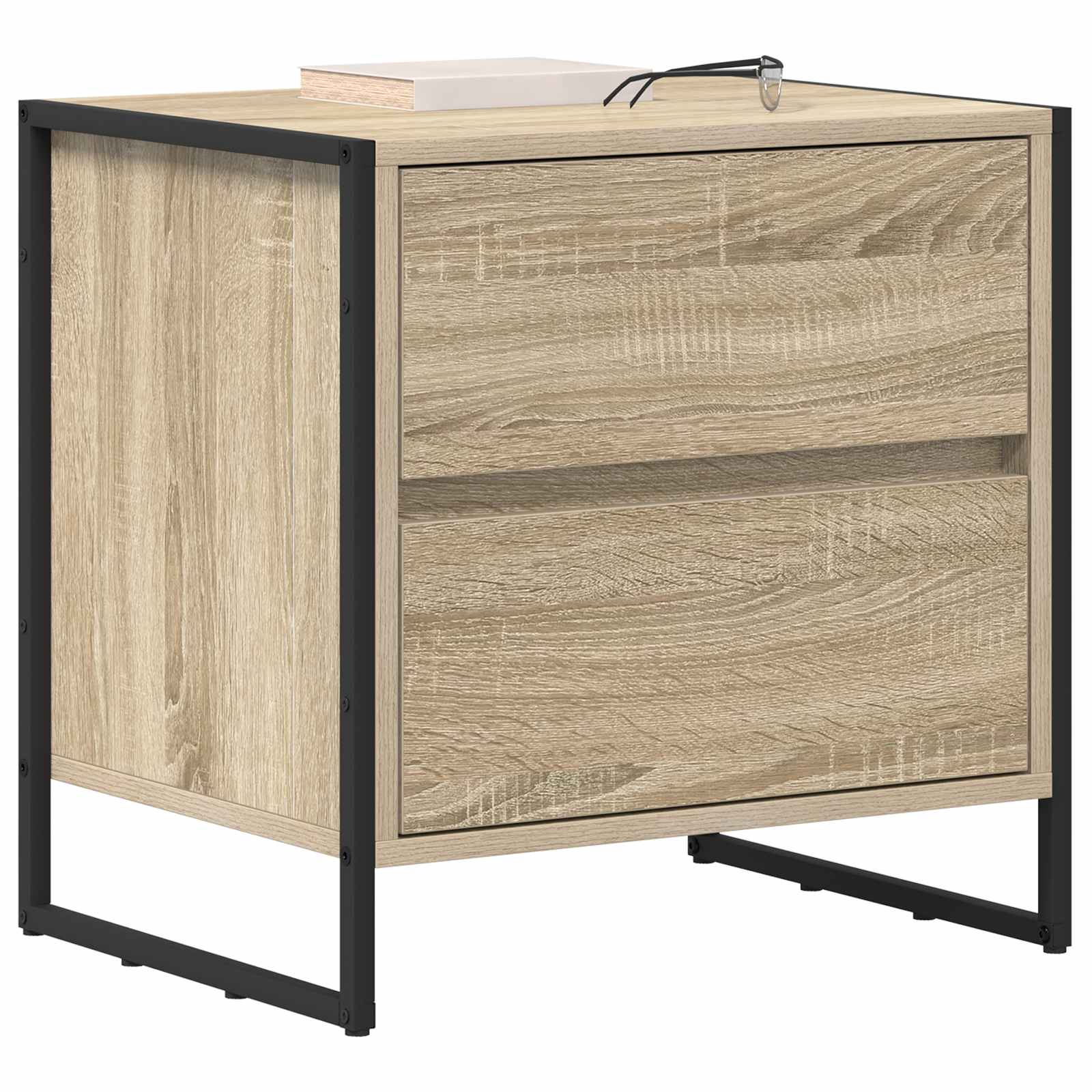 Κομοδίνο 2 pcs Σονόμα 50 x 39.5 x 50 εκ. Επεξεργασμένο ξύλο - Pakobazaar