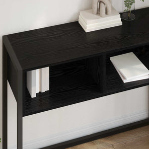 End Table Μαύρη Οξυά 100 x 36 x 75 εκ. Επεξεργασμένο Ξύλο