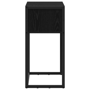 End Table Μαύρη Οξυά 100 x 36 x 75 εκ. Επεξεργασμένο Ξύλο