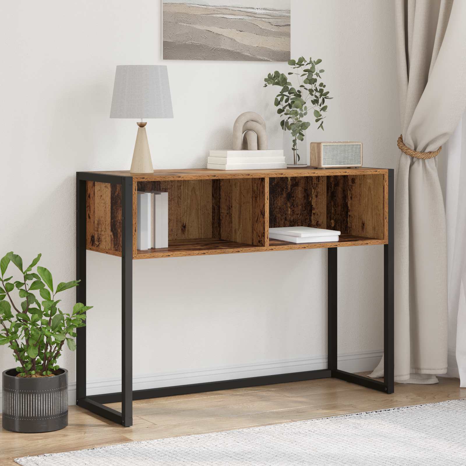 End Table Παλιό Ξύλο 100 x 36 x 75 εκ. Επεξεργασμένο ξύλο