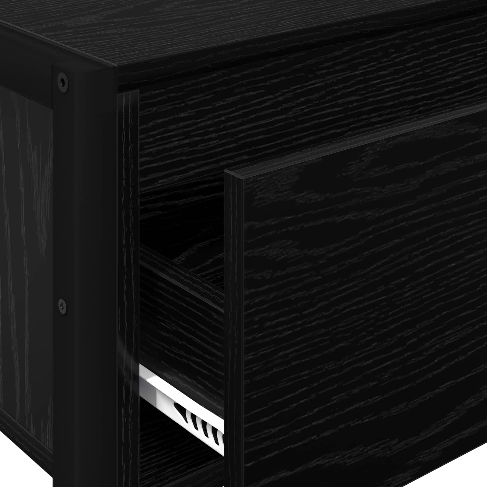 End Table Μαύρη Οξυά 100 x 36 x 75 εκ. Επεξεργασμένο ξύλο - Pakobazaar