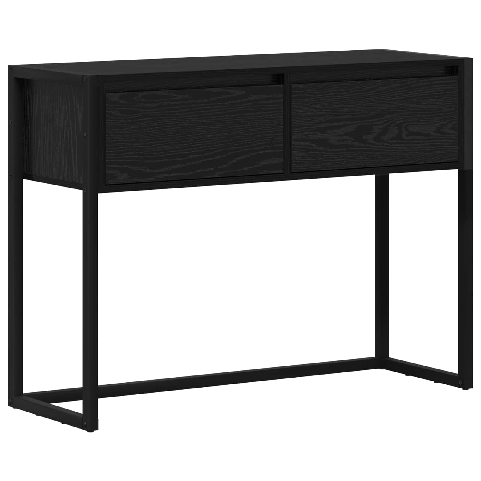 End Table Μαύρη Οξυά 100 x 36 x 75 εκ. Επεξεργασμένο ξύλο - Pakobazaar
