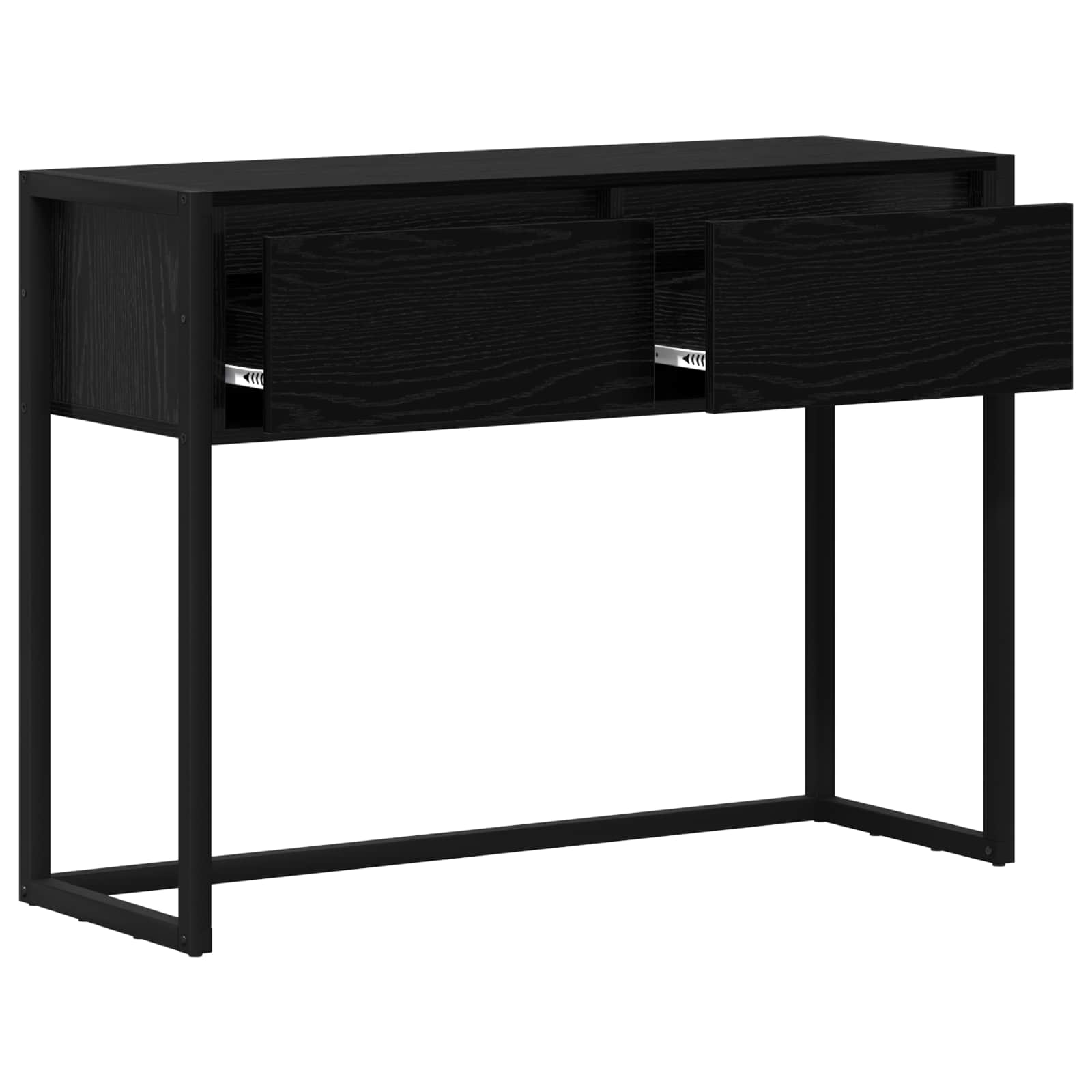 End Table Μαύρη Οξυά 100 x 36 x 75 εκ. Επεξεργασμένο ξύλο - Pakobazaar