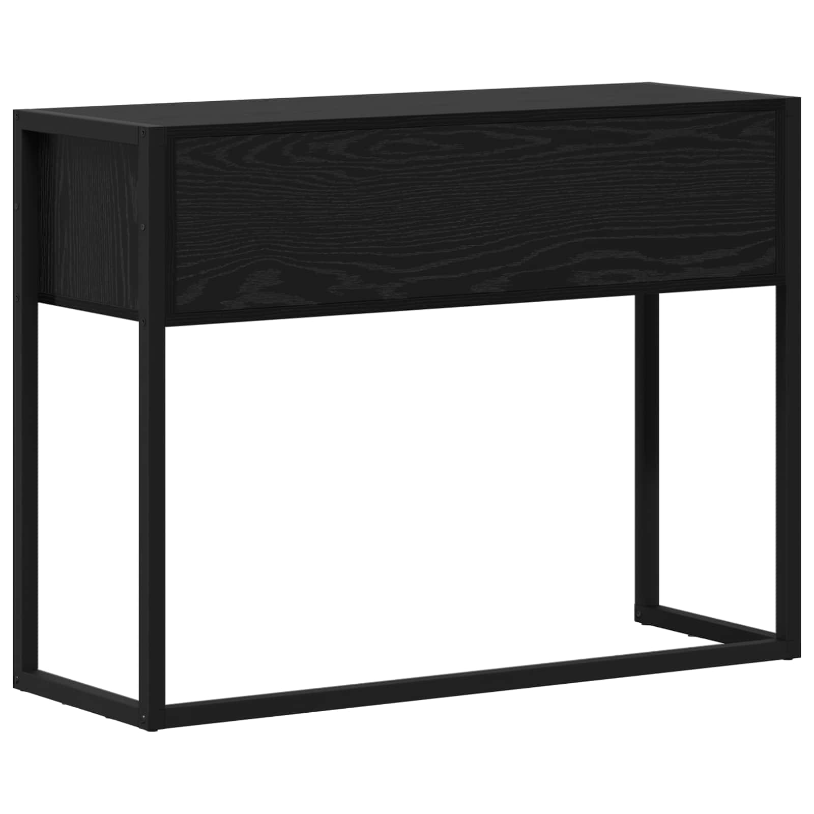 End Table Μαύρη Οξυά 100 x 36 x 75 εκ. Επεξεργασμένο ξύλο - Pakobazaar