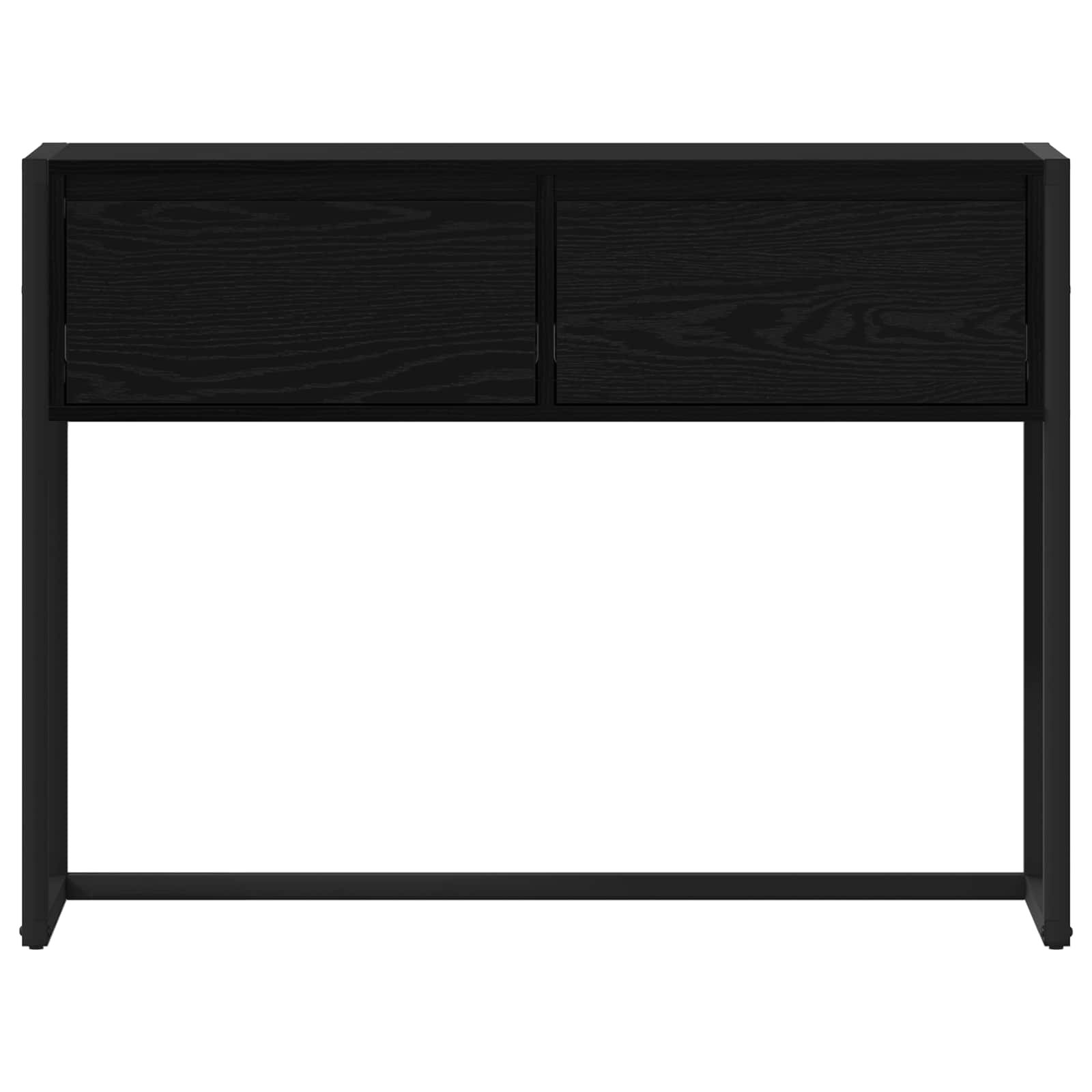 End Table Μαύρη Οξυά 100 x 36 x 75 εκ. Επεξεργασμένο ξύλο - Pakobazaar