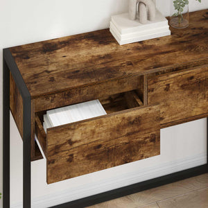 End Table Καπνιστό Δρύς 100 x 36 x 75 εκ. Επεξεργασμένο Ξύλο