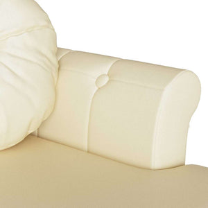 Καναπές Chesterfield Κρεμ 120,5 x 65 x 75 εκ. Τεχνητό Δέρμα - Pakobazaar