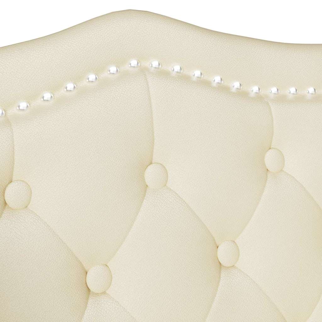 Καναπές Chesterfield Κρεμ 120,5 x 65 x 75 εκ. Τεχνητό Δέρμα - Pakobazaar