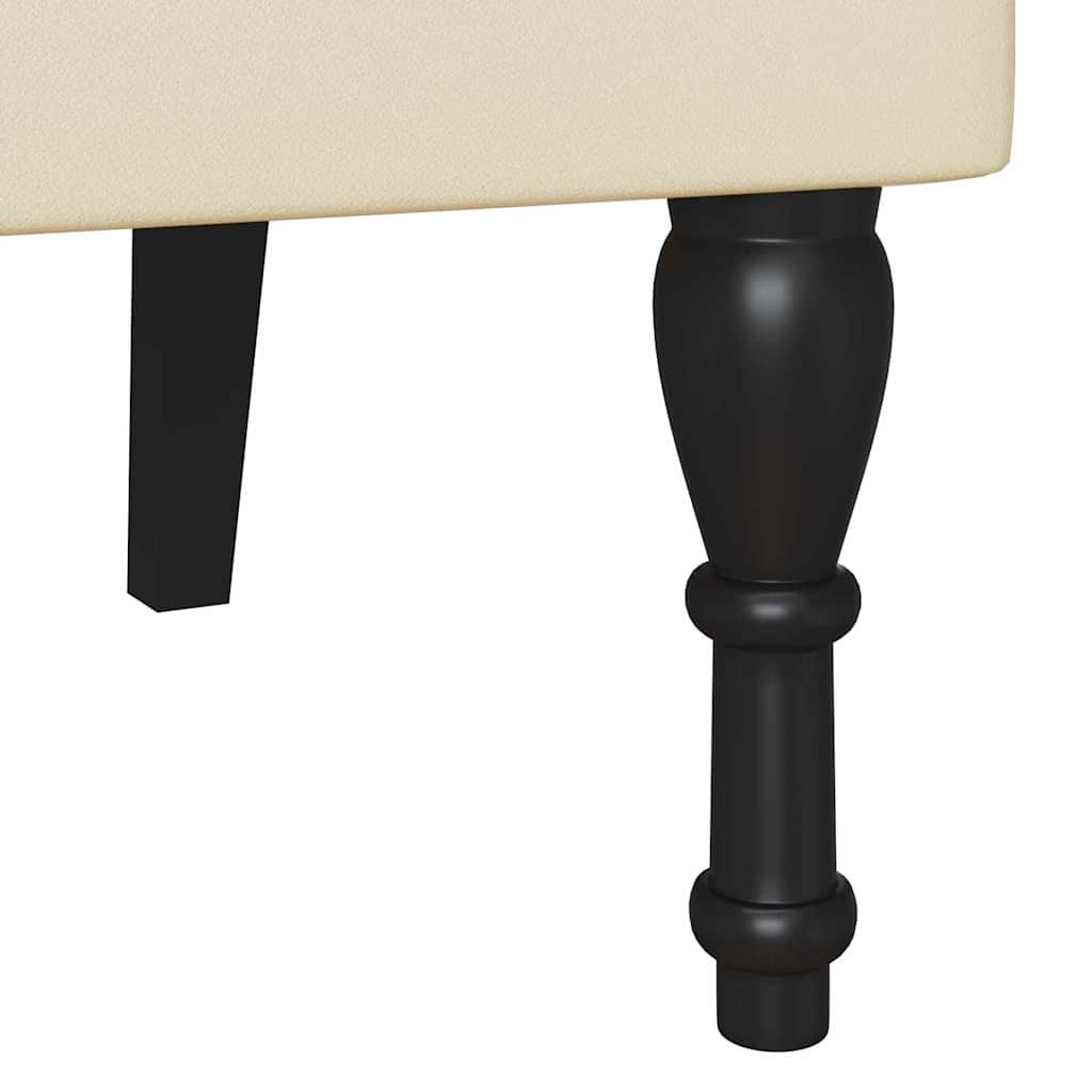 Καναπές Chesterfield Κρεμ 120,5 x 65 x 75 εκ. Τεχνητό Δέρμα - Pakobazaar