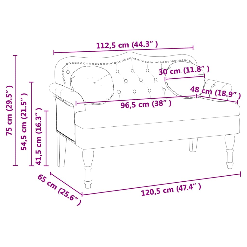 Καναπές Chesterfield Κρεμ 120,5 x 65 x 75 εκ. Τεχνητό Δέρμα - Pakobazaar