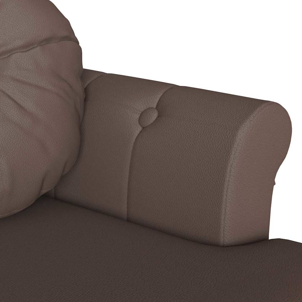 Καναπές Chesterfield Καφέ 120,5 x 65 x 75 εκ. Τεχνητό Δέρμα - Pakobazaar