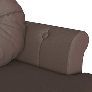 Καναπές Chesterfield Καφέ 120,5 x 65 x 75 εκ. Τεχνητό Δέρμα - Pakobazaar
