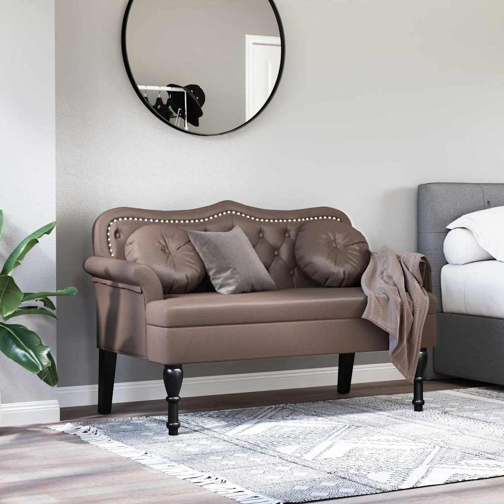 Καναπές Chesterfield Καφέ 120,5 x 65 x 75 εκ. Τεχνητό Δέρμα - Pakobazaar