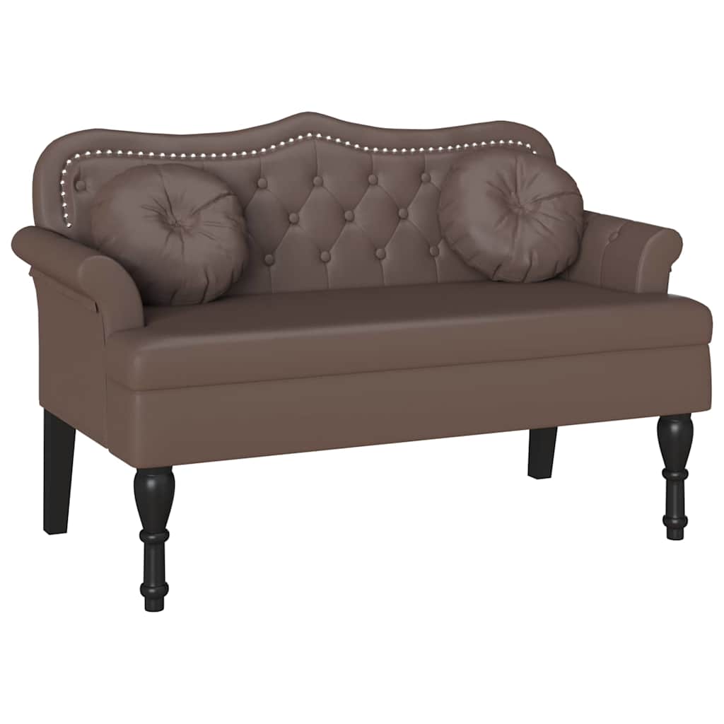 Καναπές Chesterfield Καφέ 120,5 x 65 x 75 εκ. Τεχνητό Δέρμα - Pakobazaar