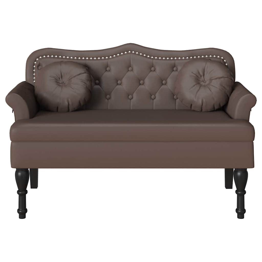 Καναπές Chesterfield Καφέ 120,5 x 65 x 75 εκ. Τεχνητό Δέρμα - Pakobazaar