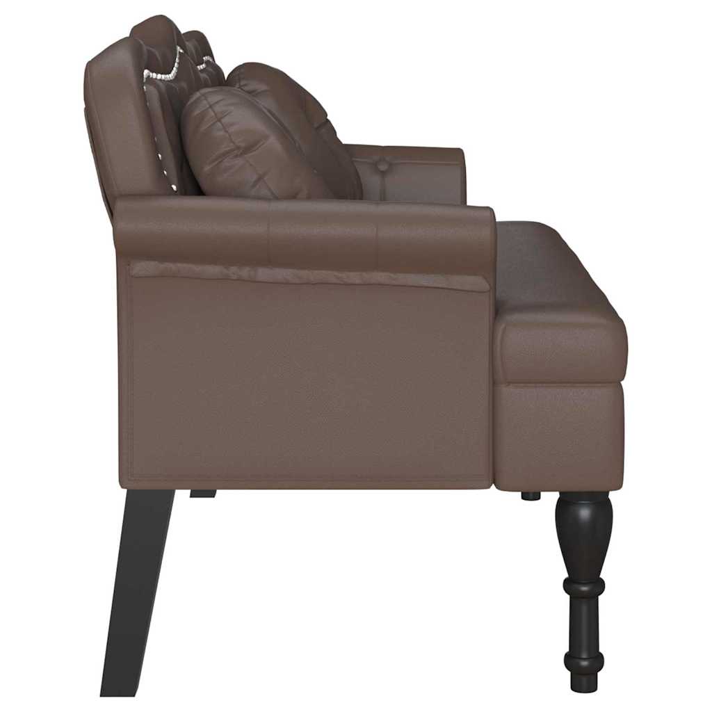 Καναπές Chesterfield Καφέ 120,5 x 65 x 75 εκ. Τεχνητό Δέρμα - Pakobazaar