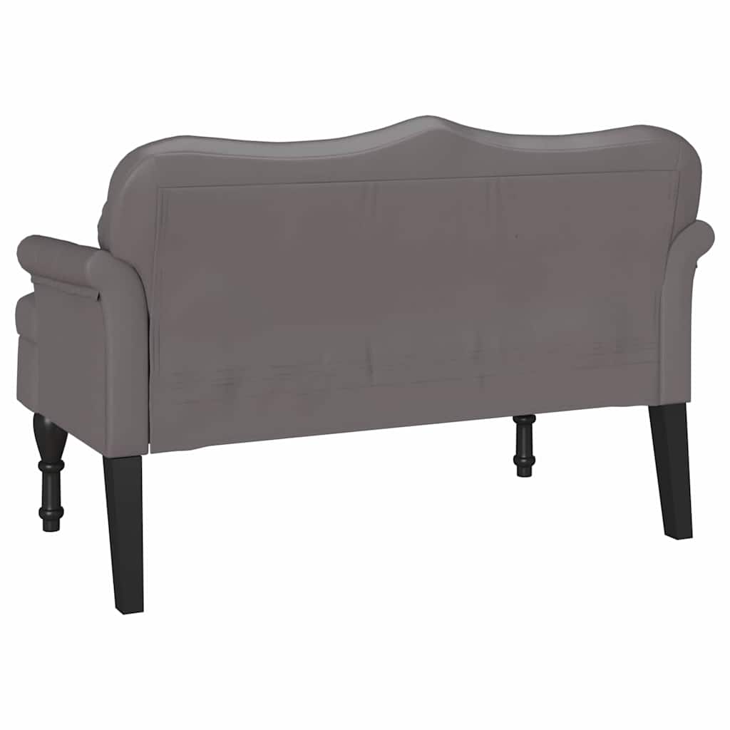 Καναπές Chesterfield Γκρι 120,5 x 65 x 75 εκ. Τεχνητό Δέρμα - Pakobazaar