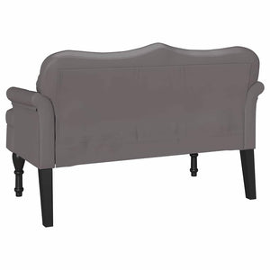 Καναπές Chesterfield Γκρι 120,5 x 65 x 75 εκ. Τεχνητό Δέρμα - Pakobazaar