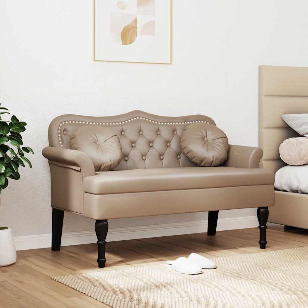 Καναπές Chesterfield με μαξιλάρι Καπουτσίνο 120,5 x 65 x 75 εκ. - Pakobazaar