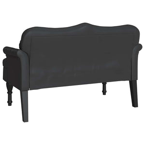 Καναπές Chesterfield Μαύρο 120,5 x 65 x 75 εκ. Τεχνητό Δέρμα - Pakobazaar
