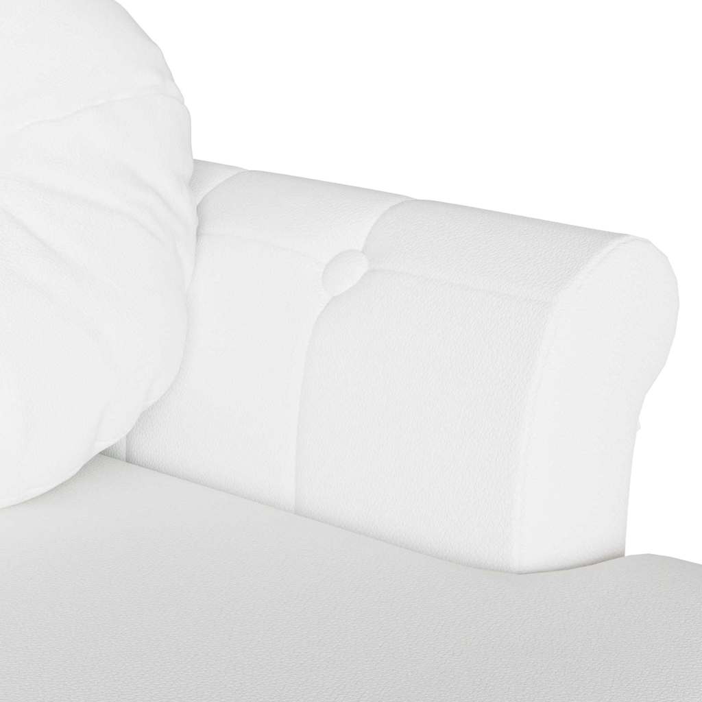 Καναπές Chesterfield Λευκό 120,5 x 65 x 75 εκ. Τεχνητό Δέρμα - Pakobazaar