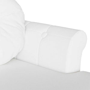 Καναπές Chesterfield Λευκό 120,5 x 65 x 75 εκ. Τεχνητό Δέρμα - Pakobazaar