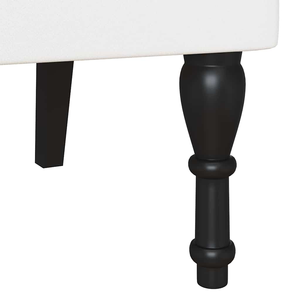 Καναπές Chesterfield Λευκό 120,5 x 65 x 75 εκ. Τεχνητό Δέρμα - Pakobazaar