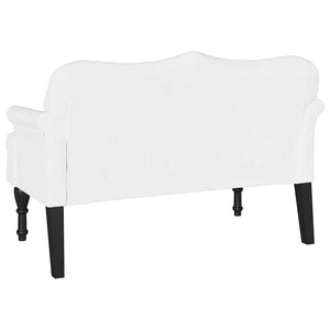 Καναπές Chesterfield Λευκό 120,5 x 65 x 75 εκ. Τεχνητό Δέρμα - Pakobazaar