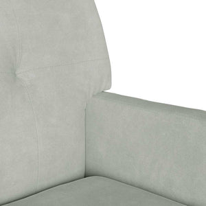 Καναπές Chesterfield Ανοιχτό γκρι 112 x 65,5 x 75 εκ. Βελούδο - Pakobazaar