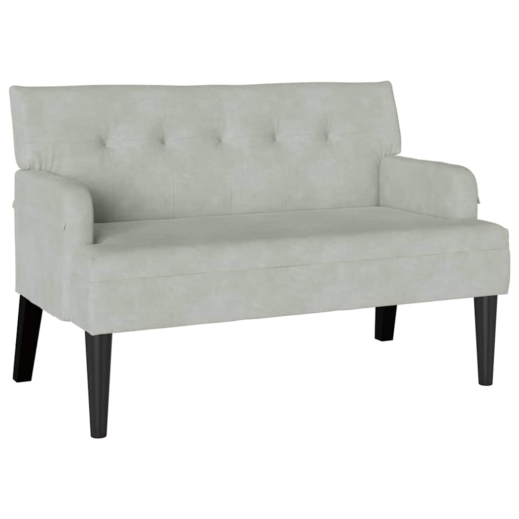 Καναπές Chesterfield Ανοιχτό γκρι 112 x 65,5 x 75 εκ. Βελούδο - Pakobazaar