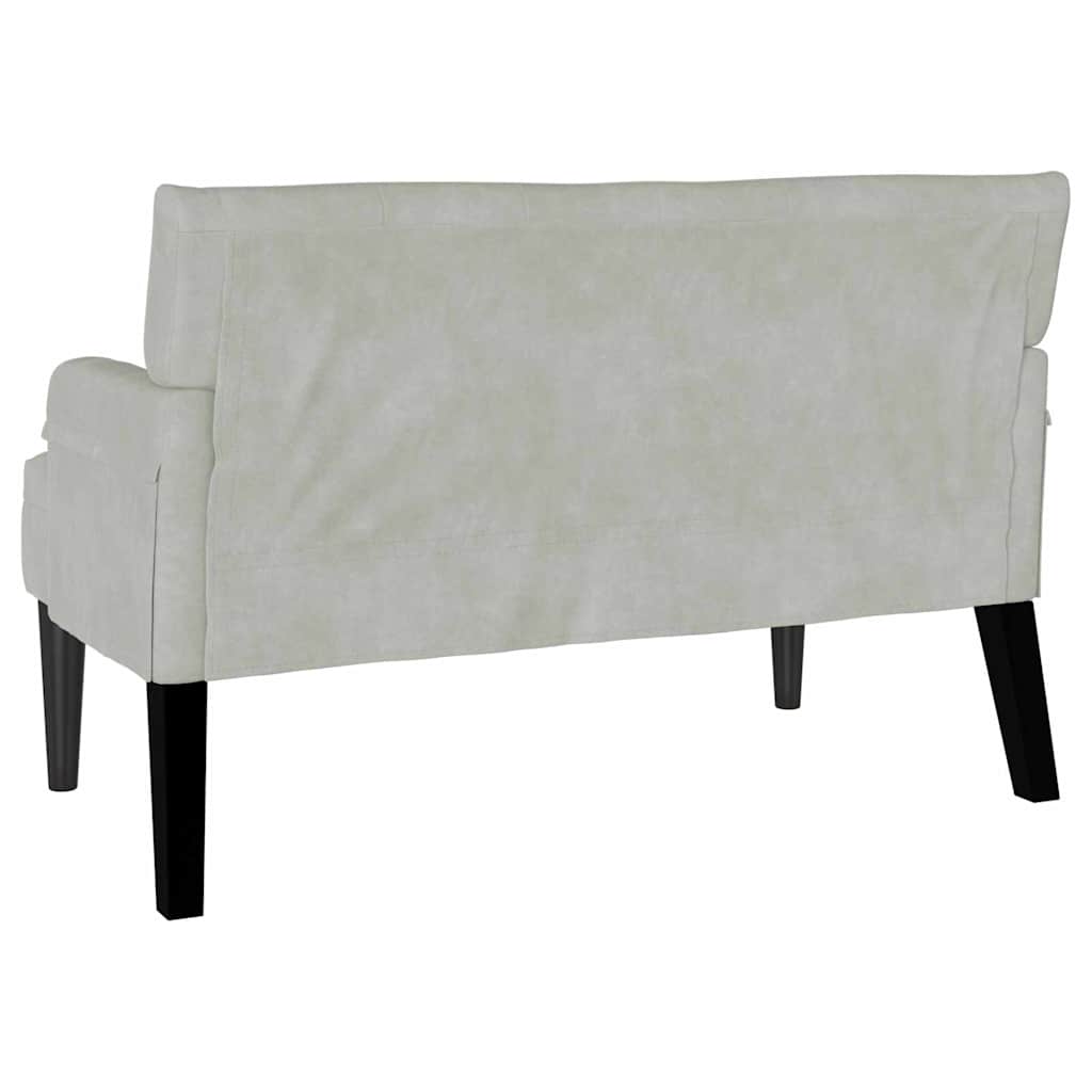 Καναπές Chesterfield Ανοιχτό γκρι 112 x 65,5 x 75 εκ. Βελούδο - Pakobazaar
