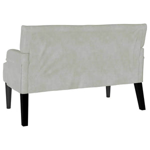 Καναπές Chesterfield Ανοιχτό γκρι 112 x 65,5 x 75 εκ. Βελούδο - Pakobazaar