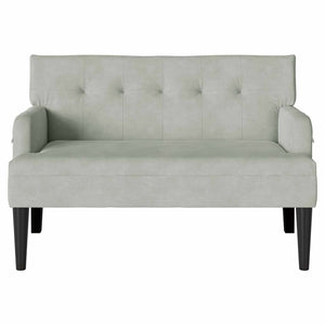 Καναπές Chesterfield Ανοιχτό γκρι 112 x 65,5 x 75 εκ. Βελούδο - Pakobazaar