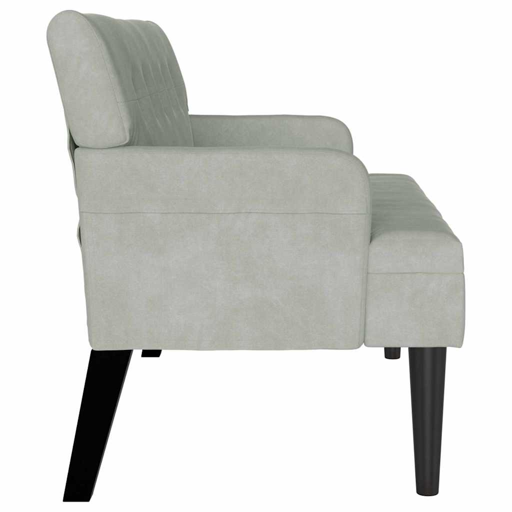 Καναπές Chesterfield Ανοιχτό γκρι 112 x 65,5 x 75 εκ. Βελούδο - Pakobazaar