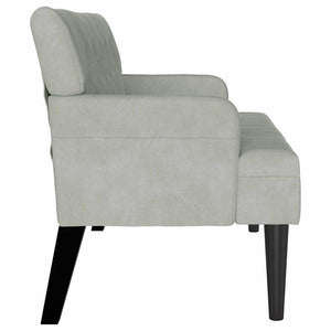 Καναπές Chesterfield Ανοιχτό γκρι 112 x 65,5 x 75 εκ. Βελούδο - Pakobazaar