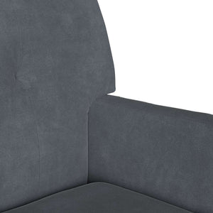 Καναπές Chesterfield Σκούρο Γκρι 112 x 65,5 x 75 εκ. Βελούδο - Pakobazaar