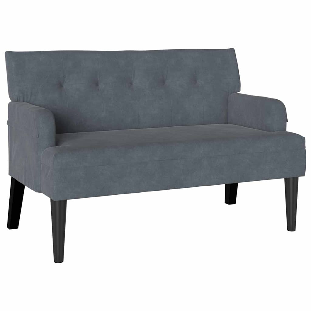 Καναπές Chesterfield Σκούρο Γκρι 112 x 65,5 x 75 εκ. Βελούδο - Pakobazaar
