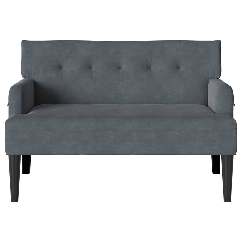 Καναπές Chesterfield Σκούρο Γκρι 112 x 65,5 x 75 εκ. Βελούδο - Pakobazaar