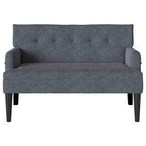 Καναπές Chesterfield Σκούρο Γκρι 112 x 65,5 x 75 εκ. Βελούδο - Pakobazaar