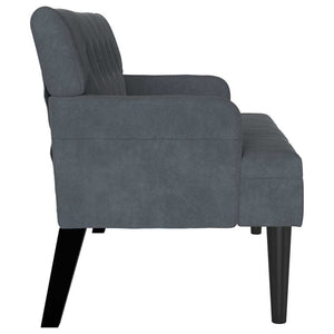 Καναπές Chesterfield Σκούρο Γκρι 112 x 65,5 x 75 εκ. Βελούδο - Pakobazaar