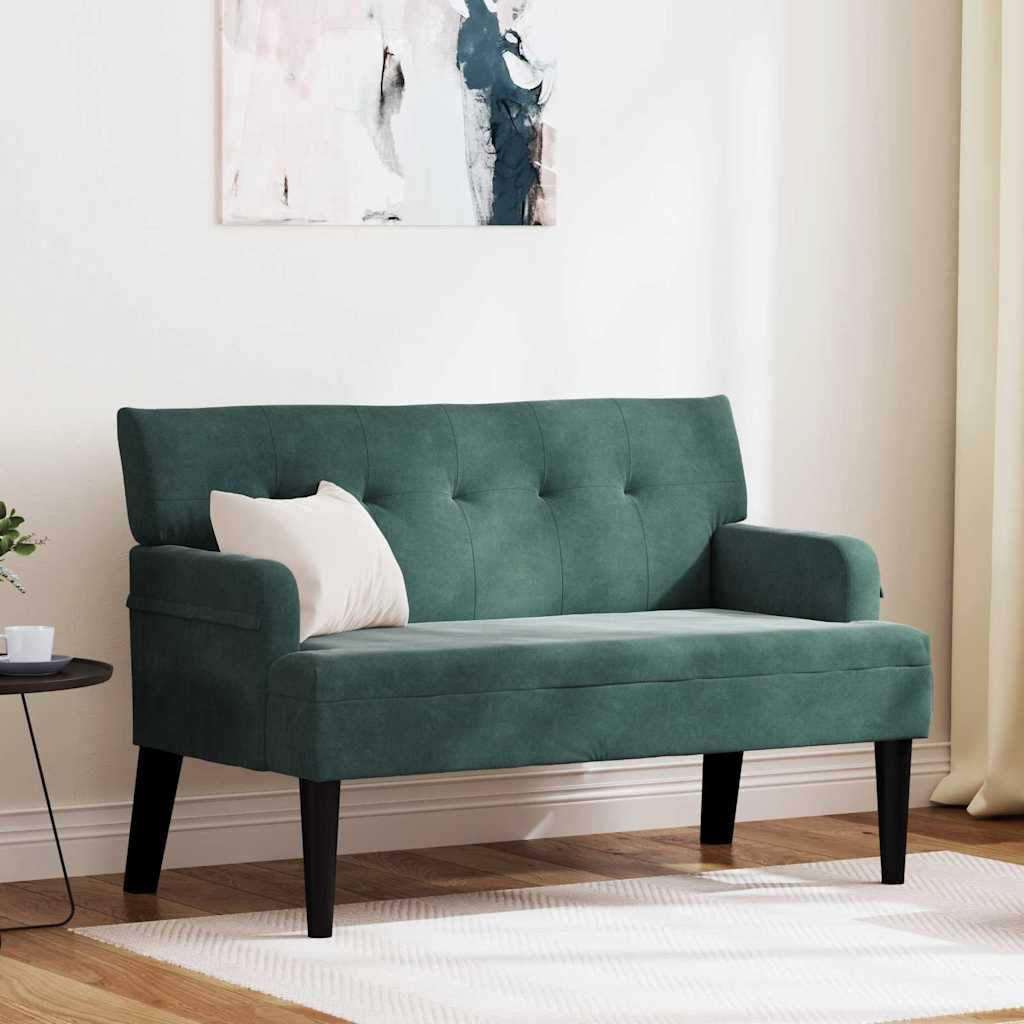 Καναπές Chesterfield Σκούρο Πράσινο 112 x 65,5 x 75 εκ. Βελούδο - Pakobazaar