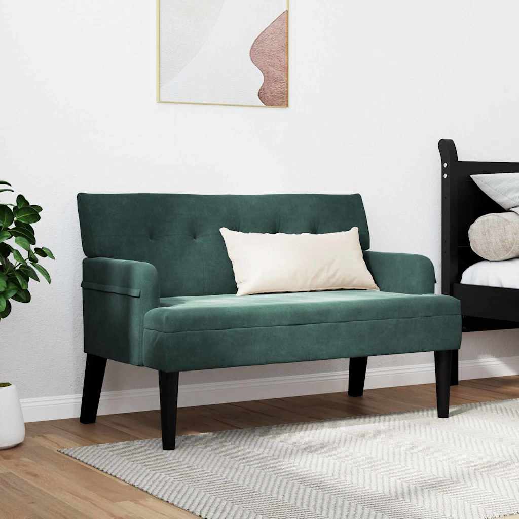 Καναπές Chesterfield Σκούρο Πράσινο 112 x 65,5 x 75 εκ. Βελούδο - Pakobazaar
